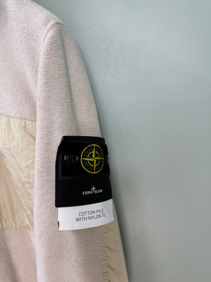 Stone Island Beige Cotton Pile Nylon Jacket