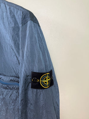 Stone Island Blue Nylon Metal Overshirt