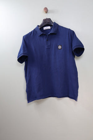Stone Island Deep Blue Slim Fit Polo