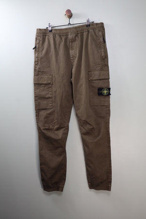 Stone Island Khaki RE-T Cargo Bottoms