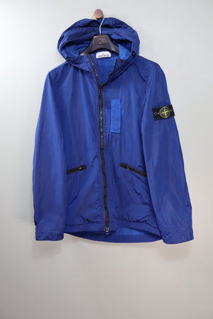 Stone Island Blue Nylon Metal Flock Jacket