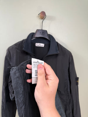 Stone Island Black Nylon Metal Smock