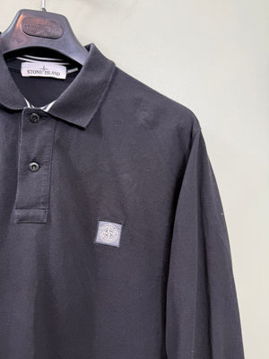 Stone Island Black Regular Fit Polo