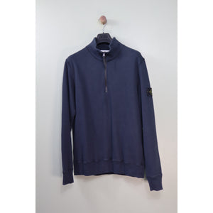 Stone Island Navy 1/4 Zip Jumper
