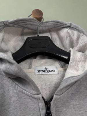 Stone Island Grey Zipped Hoodie