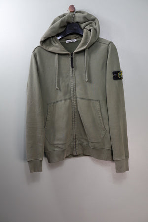Stone Island Khaki Zipped Hoodie