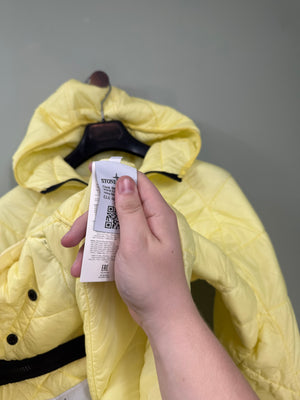 Stone Island Yellow Quilted Micro Yarn Down Jacket