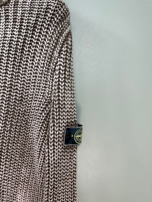 Stone Island Khaki Hand Corrosion Knit Jumper