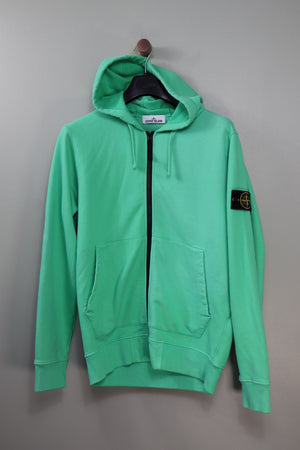 Stone Island Green Zipped Hoodie