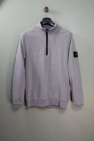 Stone Island Grey 1/4 Zip Jumper