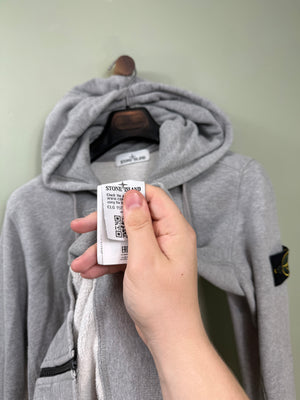 Stone Island Grey Zipped Hoodie