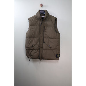 Stone Island Khaki Crinkle Reps Down Gilet