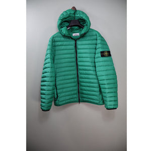 Stone Island Green Loom Woven Down Jacket