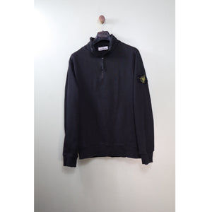 Stone Island Black 1/4 Zip Jumper