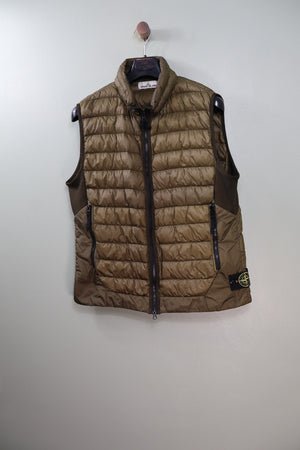 Stone Island Khaki Micro Yarn Down Gilet