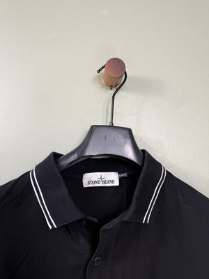 Stone Island Black Slim Fit Polo