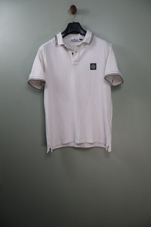 Stone Island White Slim Fit Polo