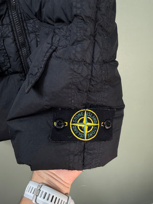 Stone Island Black Crinkle Reps Down Gilet