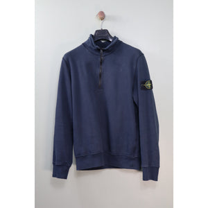 Stone Island Navy 1/4 Zip Jumper