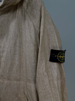 Stone Island Beige Lino Watro Tela Jacket