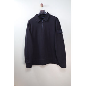 Stone Island Navy Ghost 1/4 Zip Jumper