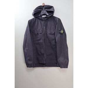 Stone Island Black Hooded Overshirt