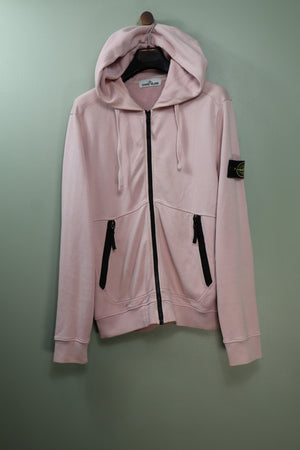 Stone Island Pink Zipped Hoodie