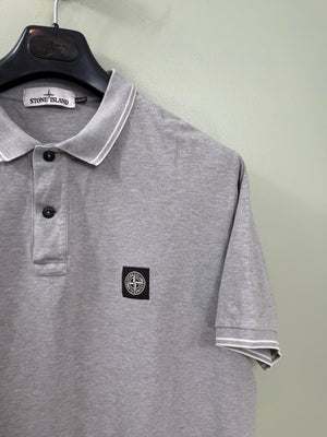 Stone Island Grey Slim Fit Polo