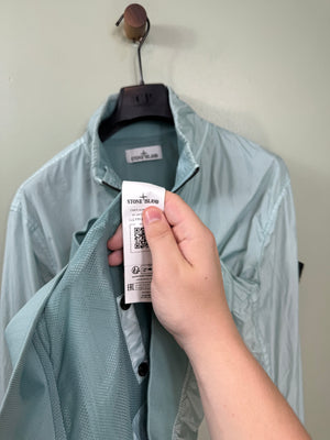 Stone Island Baby Blue Crinkle Reps Jacket