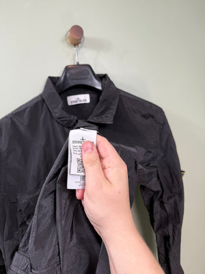 Stone Island Black Nylon Metal Overshirt