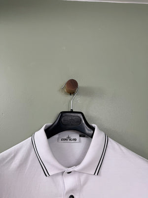 Stone Island White Slim Fit Polo