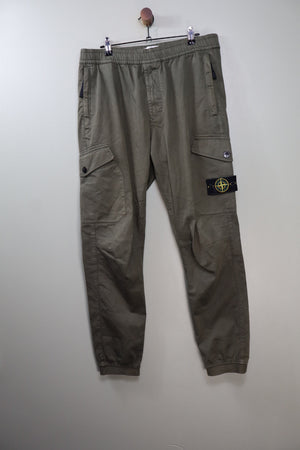 Stone Island Khaki RE-T Cargo Bottoms