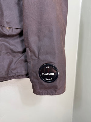 C.P. Company x Barbour Brown Waxed Cotton La Mille Jacket