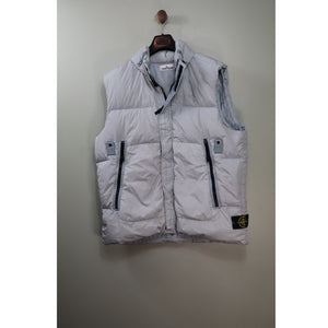 Stone Island Ice Blue Crinkle Reps Down Giket