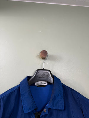 Stone Island Blue Nylon Metal Overshirt