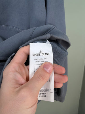 Stone Island Blue Zipped Hoodie