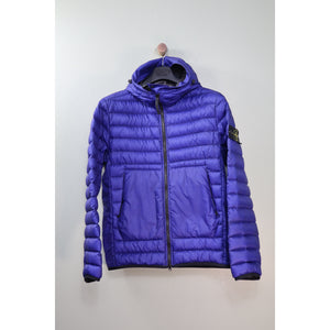 Stone Island Blue Biobased Ripstop Nylon Down Jacket