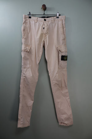 Stone Island Beige SL Cargo Bottoms