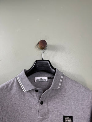 Stone Island Grey Slim Fit Polo