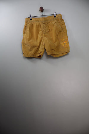Stone Island Orange Nylon Metal Shorts