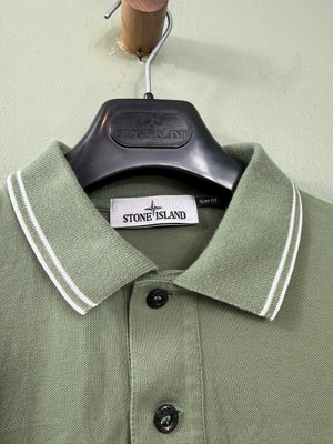 Stone Island Green SL Polo Shirt