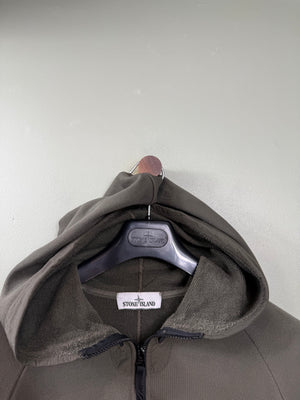 Stone Island Khaki 1/4 Zip Hoodie