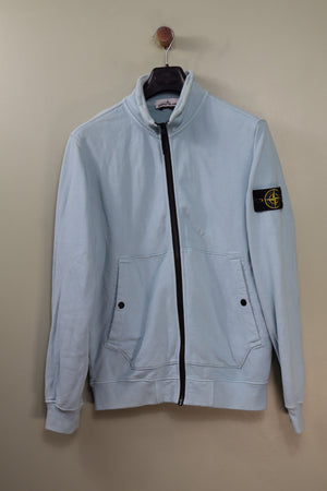 Stone Island Baby Blue Zipped Jumper