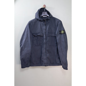 Stone Island Navy Stretched Cotton Twill Jacket