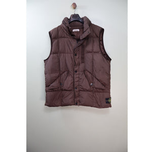 Stone Island Brown Crinkle Reps Down Gilet