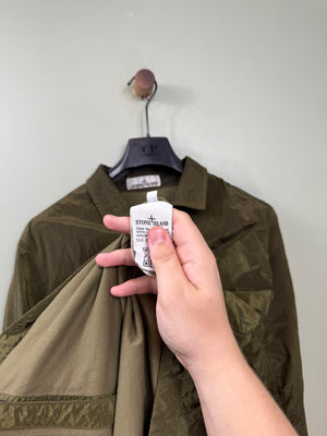 Stone Island Khaki Nylon Metal Overshirt