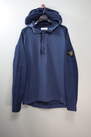 Stone Island Navy 1/4 Zip Hoodie