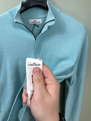 Stone Island Baby Blue 1/4 Zip Jumper