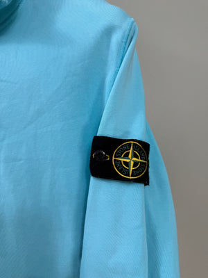 Stone Island Aqua Blue 1/4 Zip Jumper
