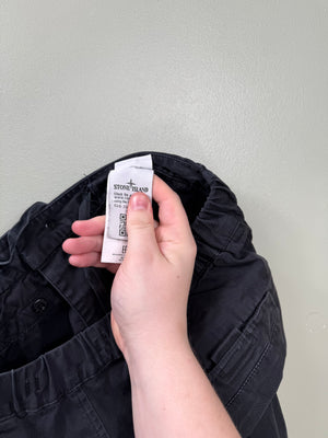 Stone Island Black RE-T Cargo Bottoms